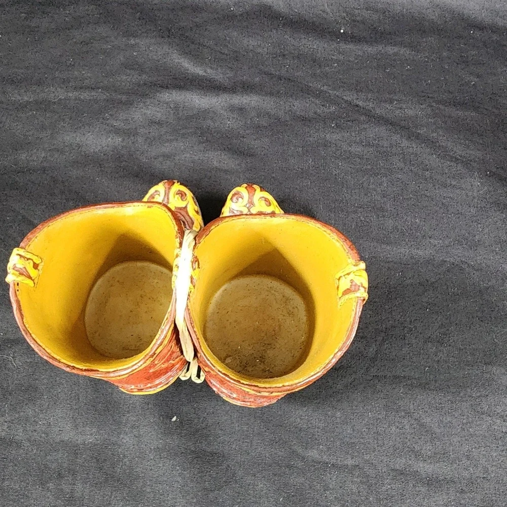 Red Boots Resin Figurine Candle‎ Holder
